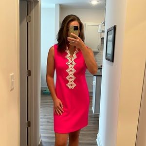Jessica Howard Sheath Neck Trim Dress